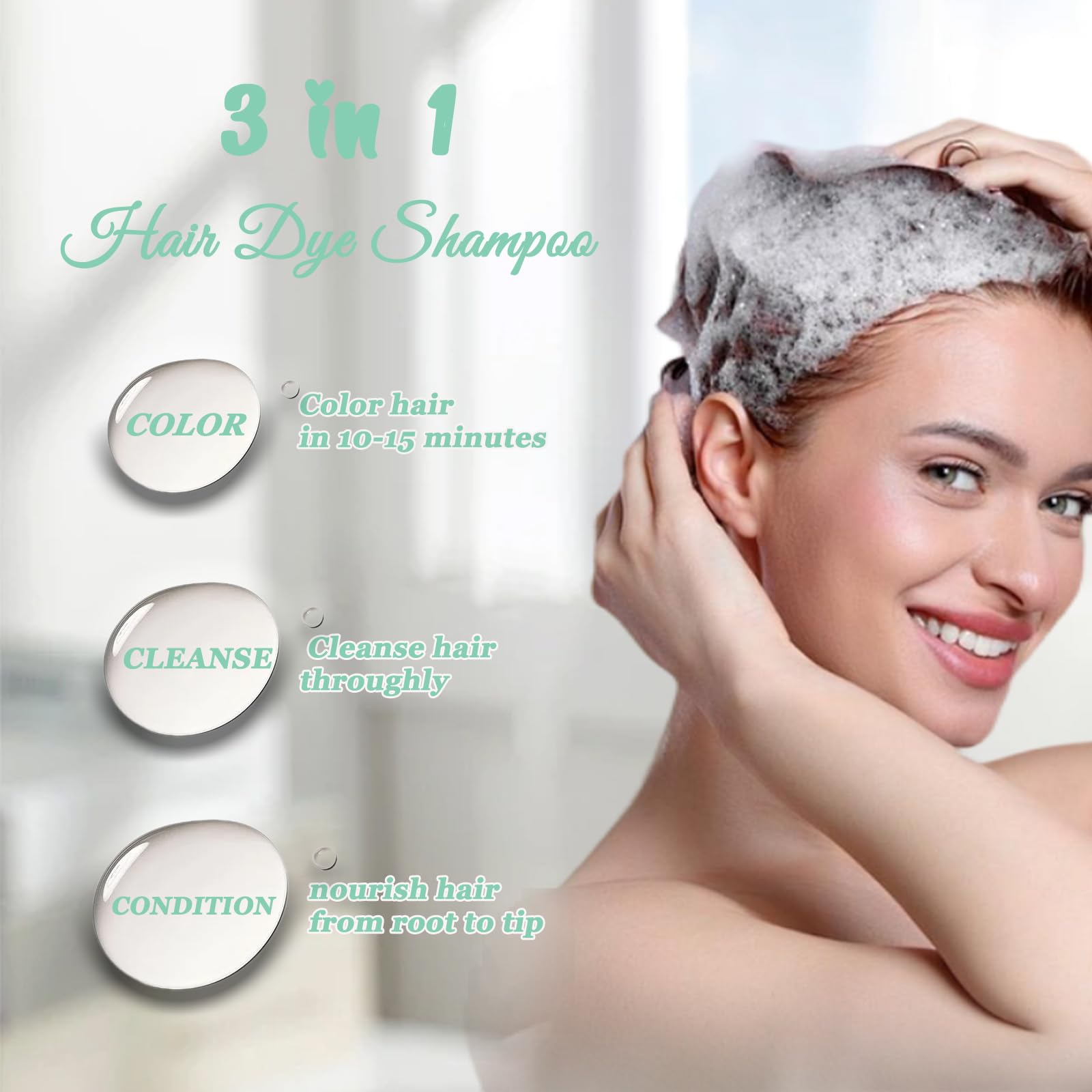Fvquhvo con fórmula herbal suave para todo tipo de cabello.