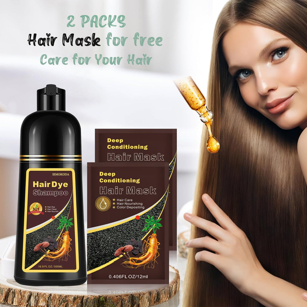 FVQUHVO ingredientes herbales, fórmula suave para cabello y cuero cabelludo.