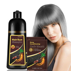 FVQUHVO champú-tinte canas plateadas en botella, coloración rápida y segura.