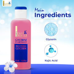 F&W Glicerina Original, etiqueta visible, humedad ligera para pieles sensibles.