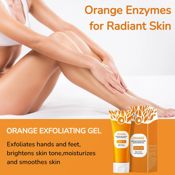 Fwcee Sltue, textura suave del gel exfoliante de naranja para piel.