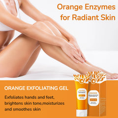 Fwcee Sltue, textura suave del gel exfoliante de naranja para piel.