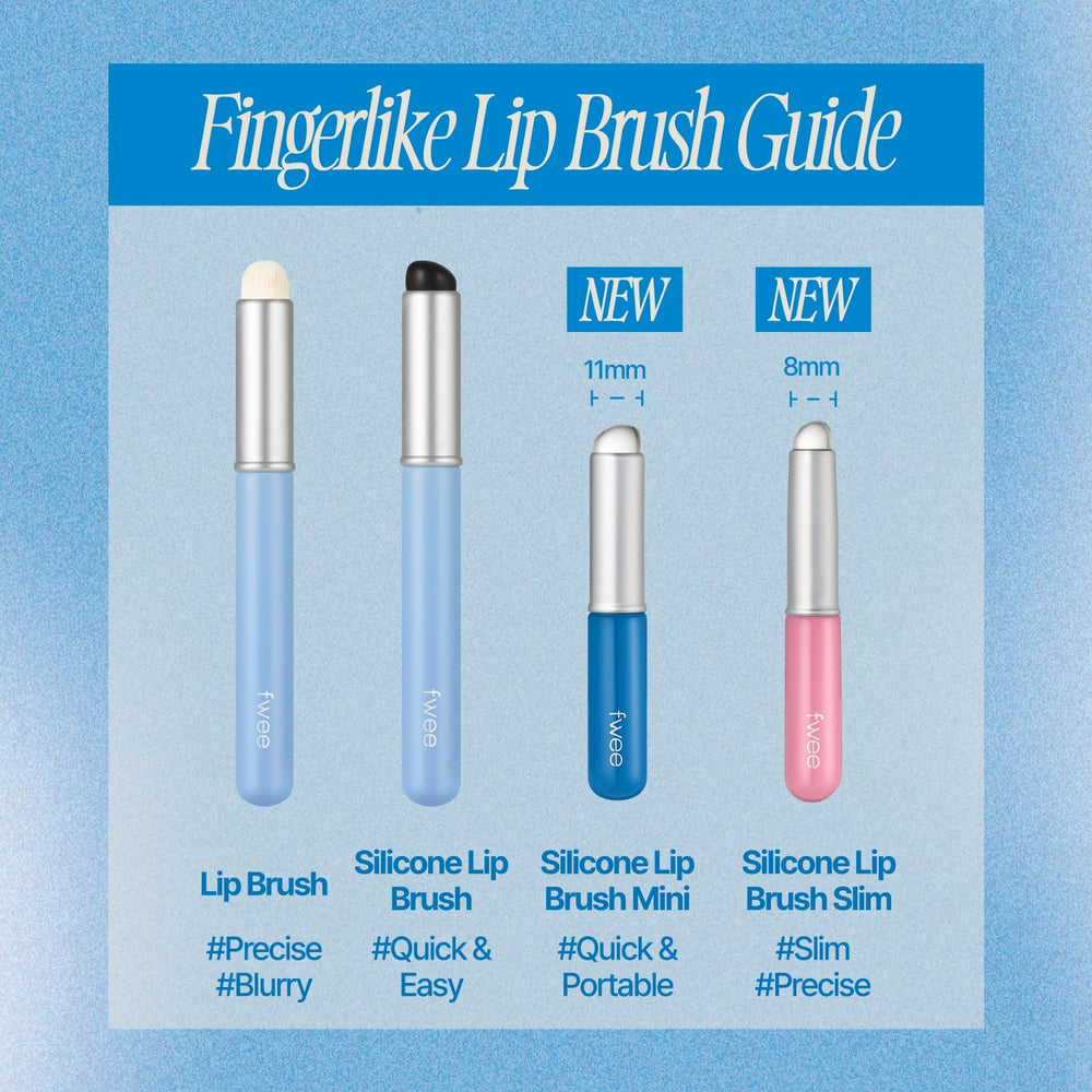 fwee brocha labial silicona fácil de lavar, reutilizable para retoques.