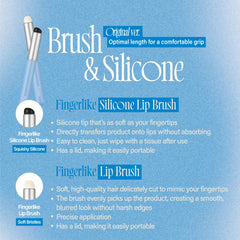 fwee brocha labial silicona ergonómica, agarre cómodo para aplicación precisa.
