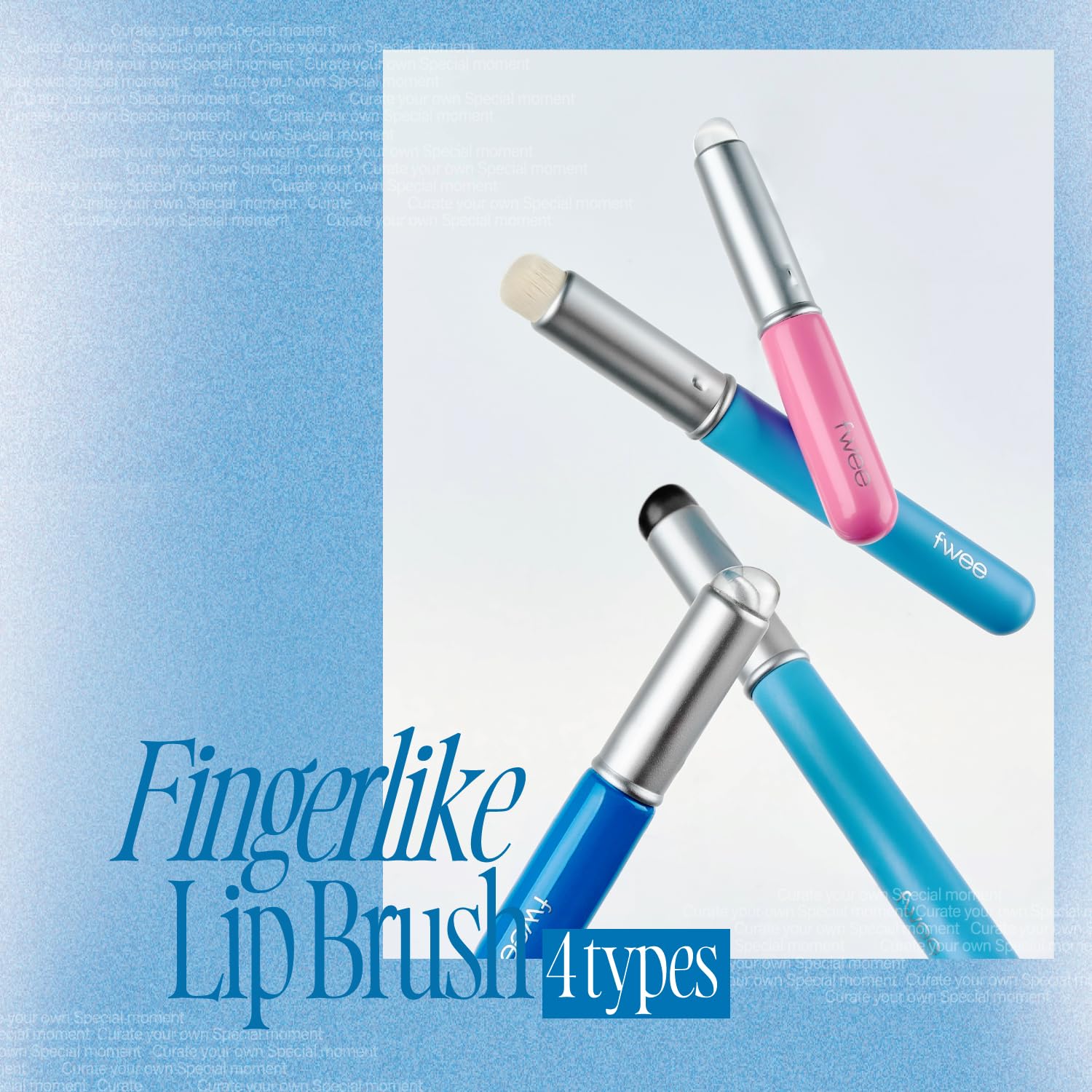 fwee brocha labial silicona dedo delgado, difuminado de bordes suaves para resultados naturales.