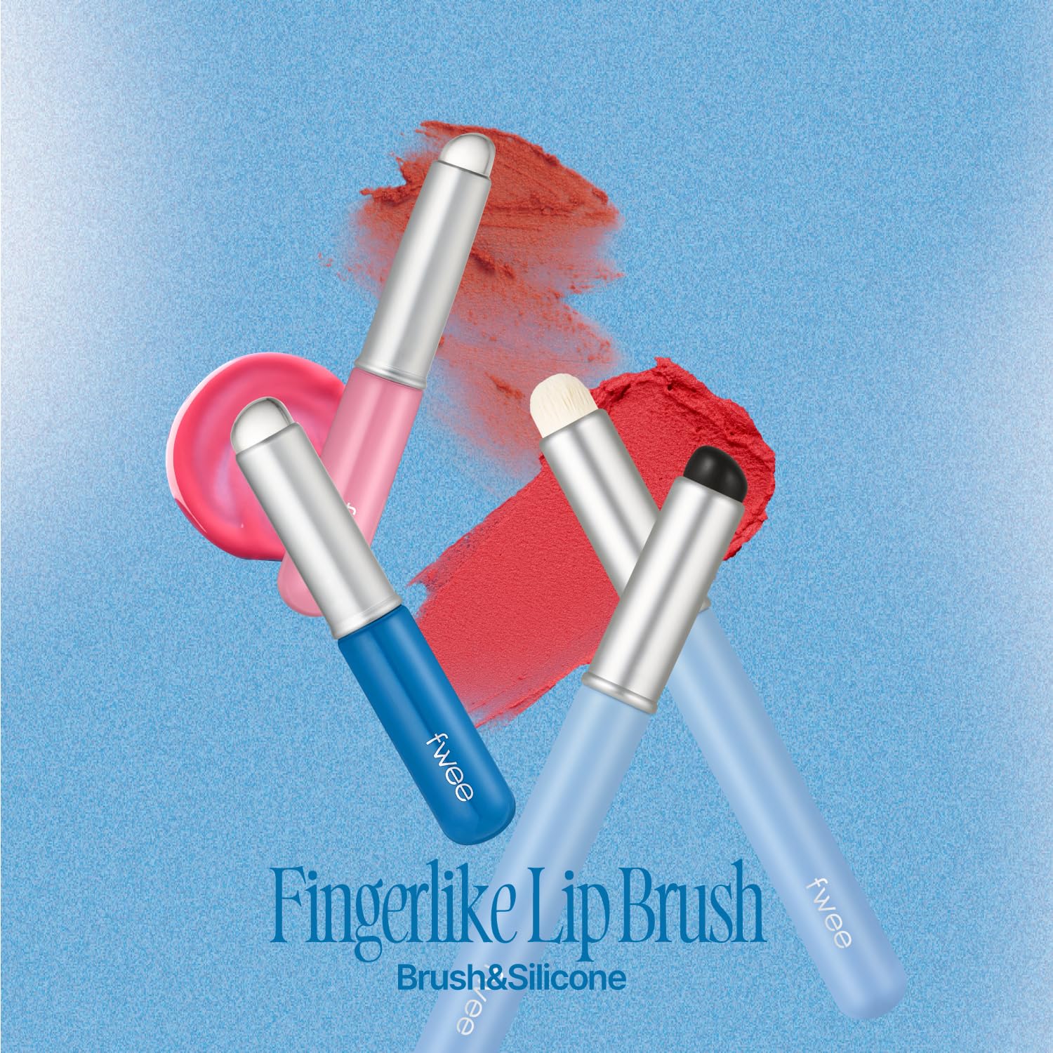 fwee brocha labial silicona uso diario, diseño ligero y fácil de limpiar.
