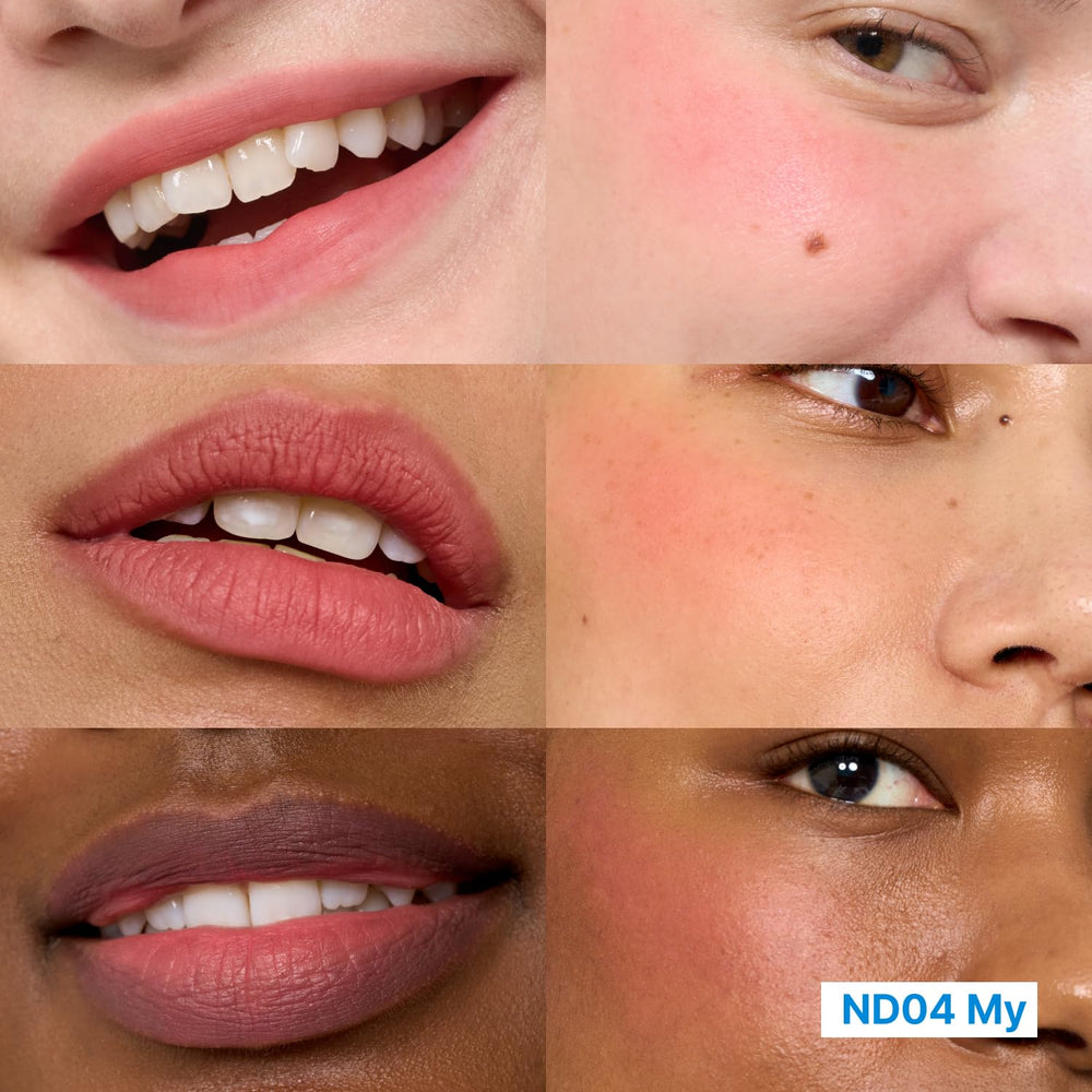 fwee colorete y labial con acabado aerografiado natural