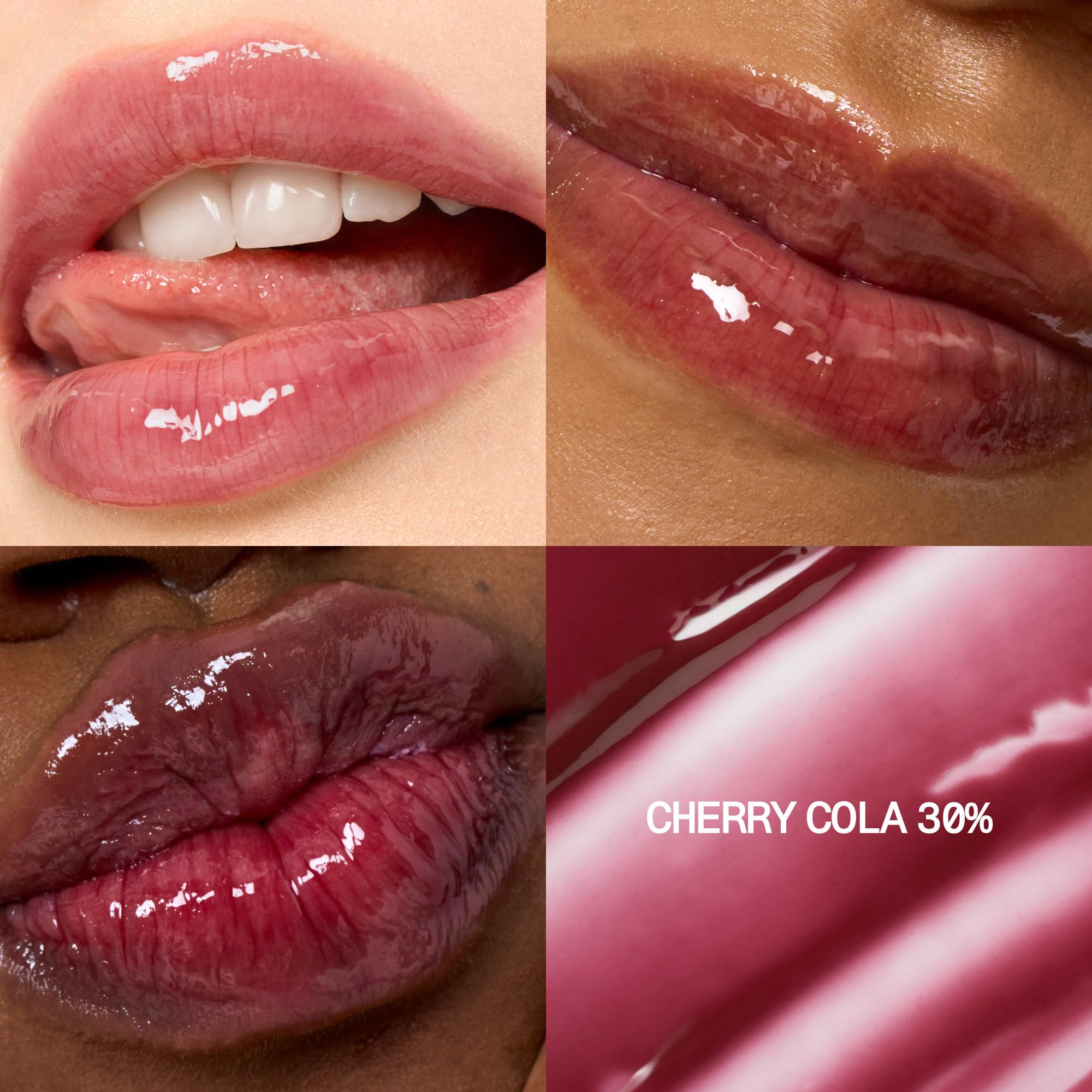 fwee 3D Voluming Gloss color cola-cereza con efecto glaseado que realza el color.