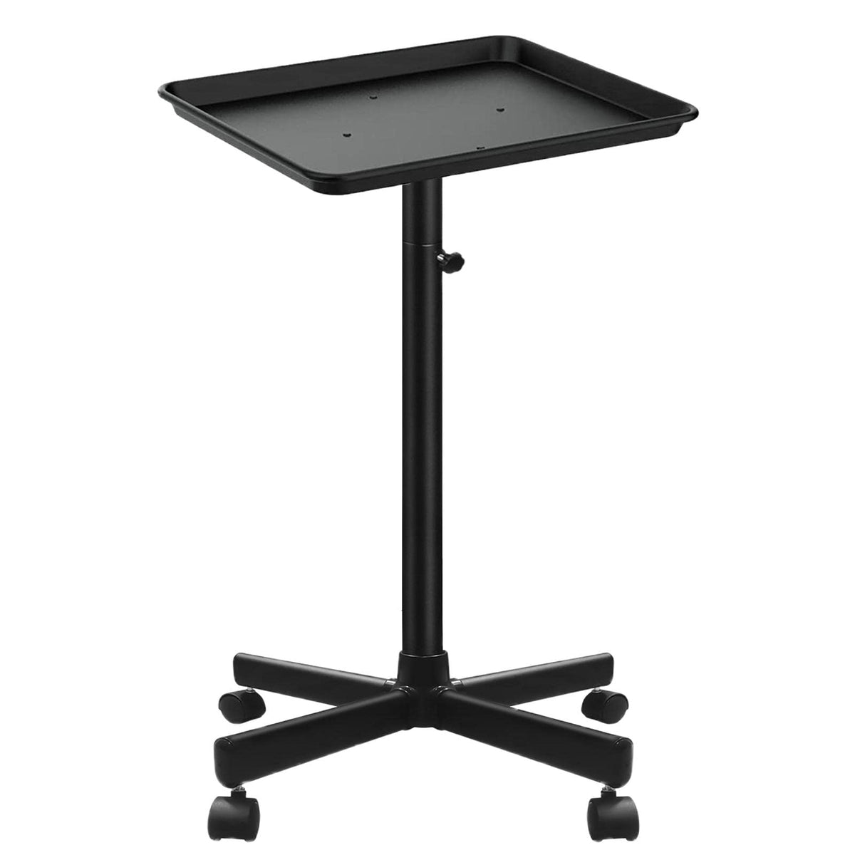 FWOD BIBTO carrito con bandeja y ruedas, vista frontal, estructura robusta para uso profesional.