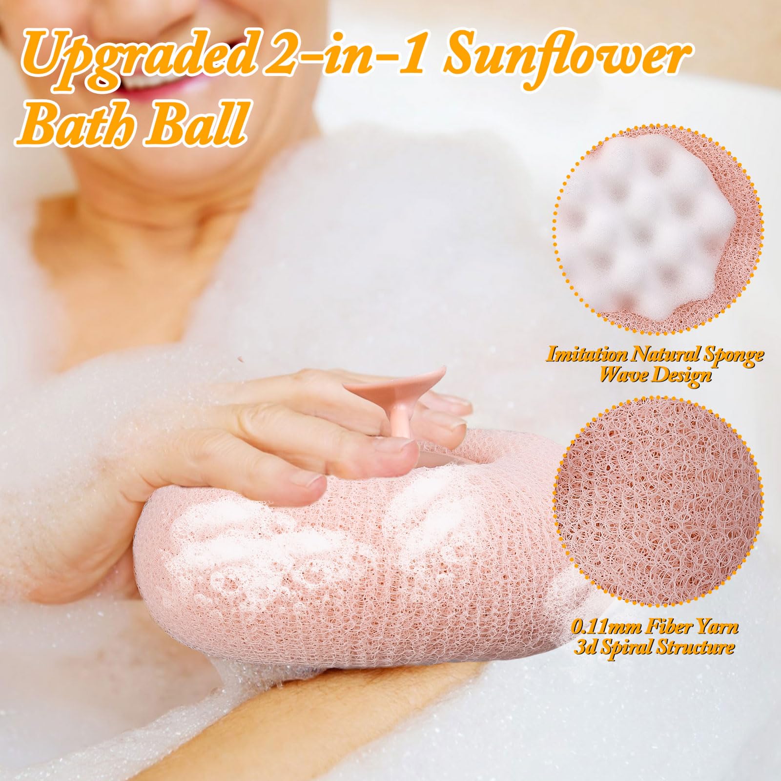 FWUNYVN Esponja baño suave exfoliante crea espuma rica para piel cómoda.