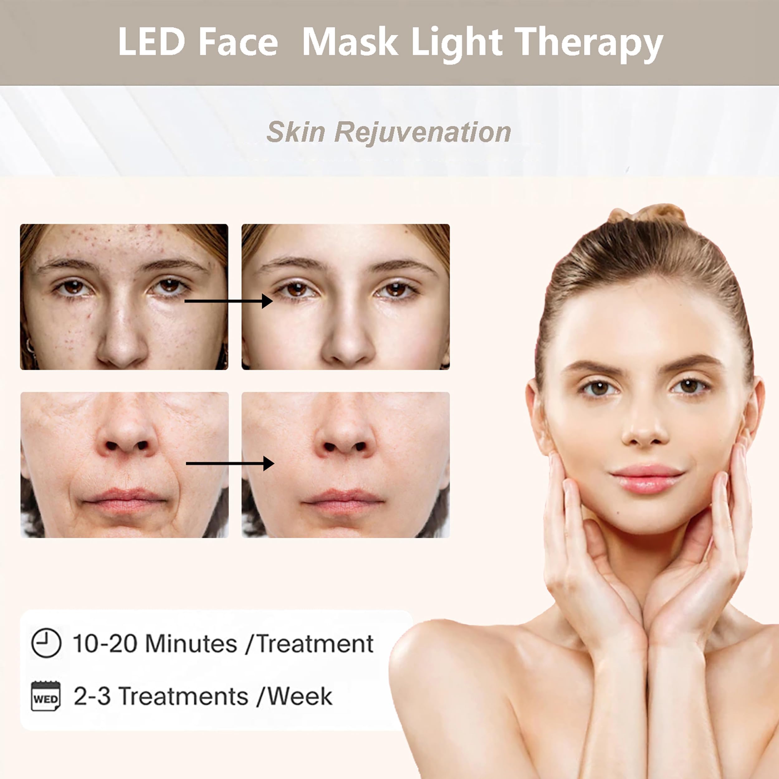 Experiencia relajante y cómoda con máscara LED Fxtiaa