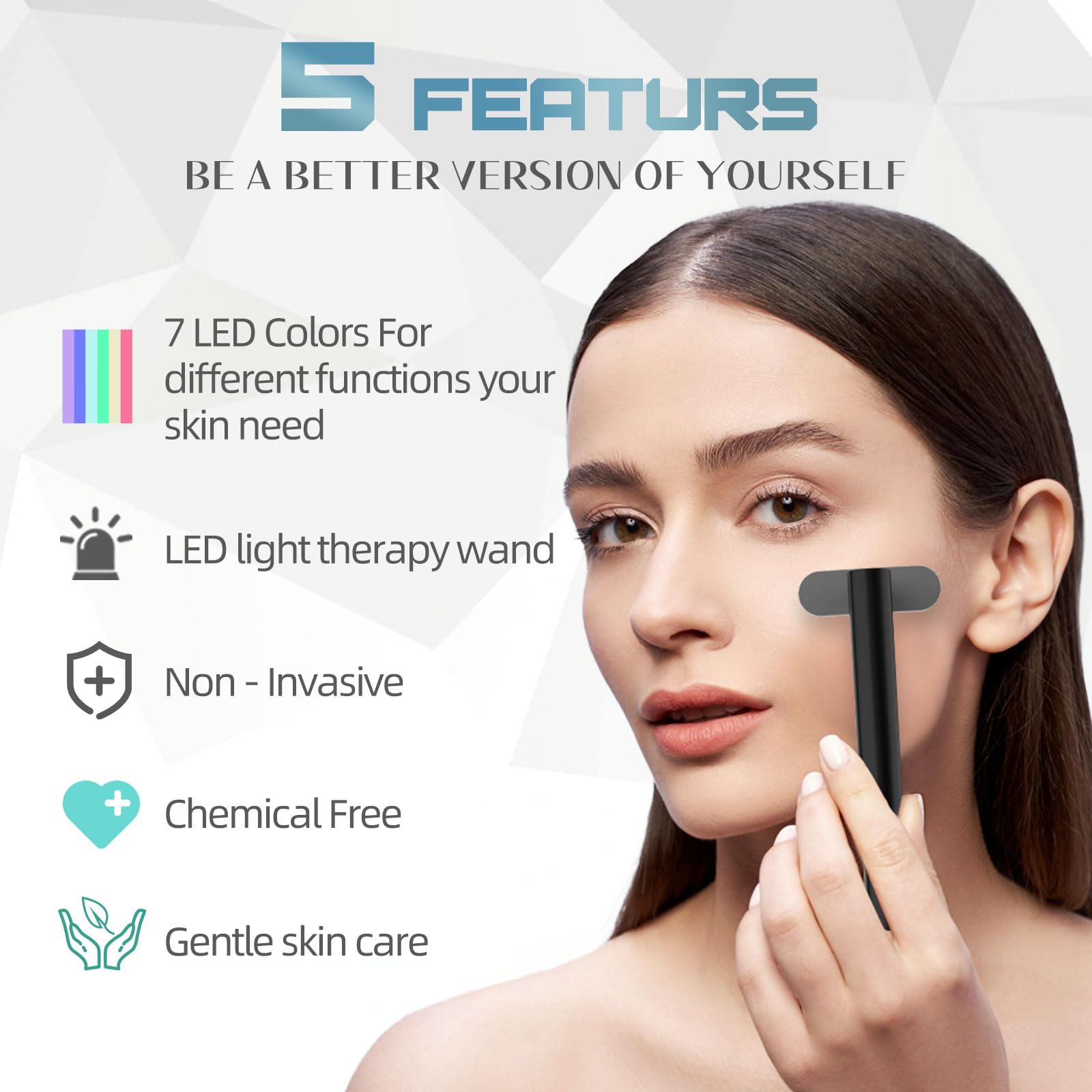 Fxtiaa masaje facial ergonómico para uso cómodo diario.