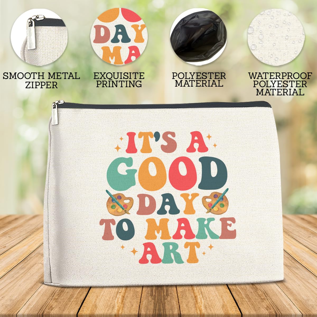 FYDHQSS bolsa maquillaje de gran capacidad para cosméticos y artículos de aseo.
