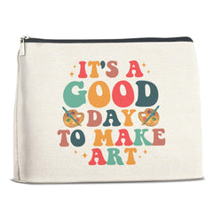 FYDHQSS bolsa maquillaje con diseños artísticos, ideal para llevar en el bolso diario.
