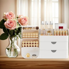 FYABREEK organizador de superficie para tocador, acabado blanco y diseño duradero.