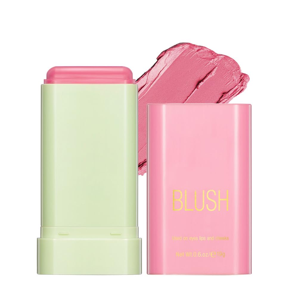 Barra rubor FYEBOO rosa tímido para mejillas con aspecto natural.