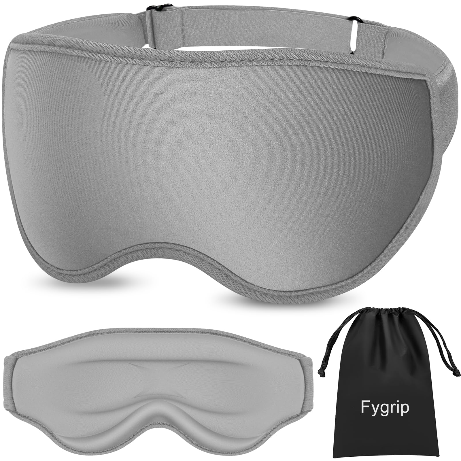 Fygrip antifaz 3D contorno para dormir sin presión.