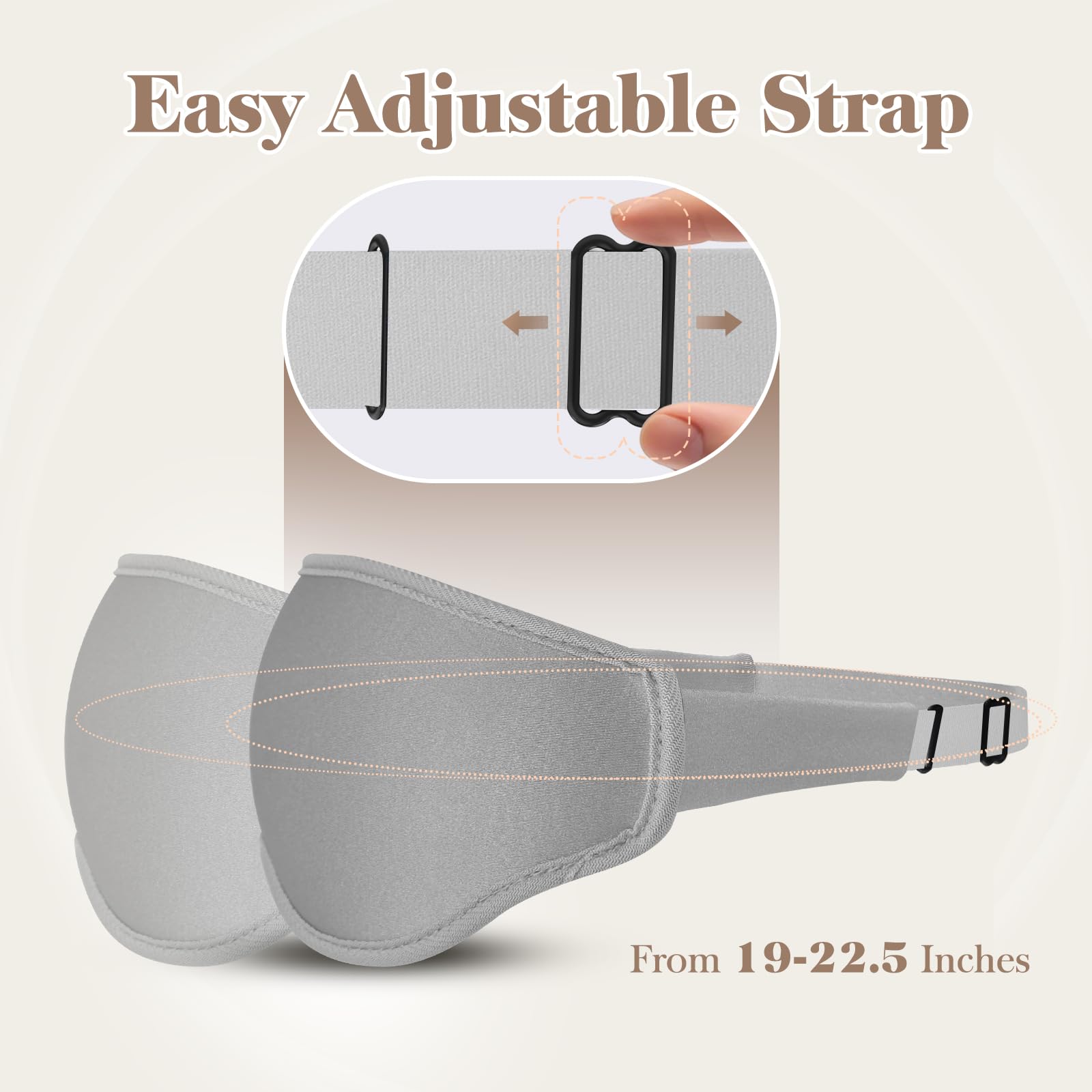 Fygrip antifaz para viaje, ligero y transportable.