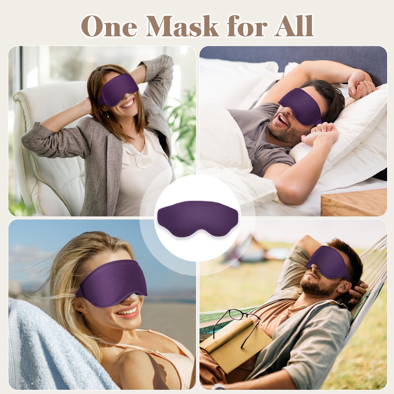 Fygrip mascarilla para ojos tono violeta para comodidad y estilo