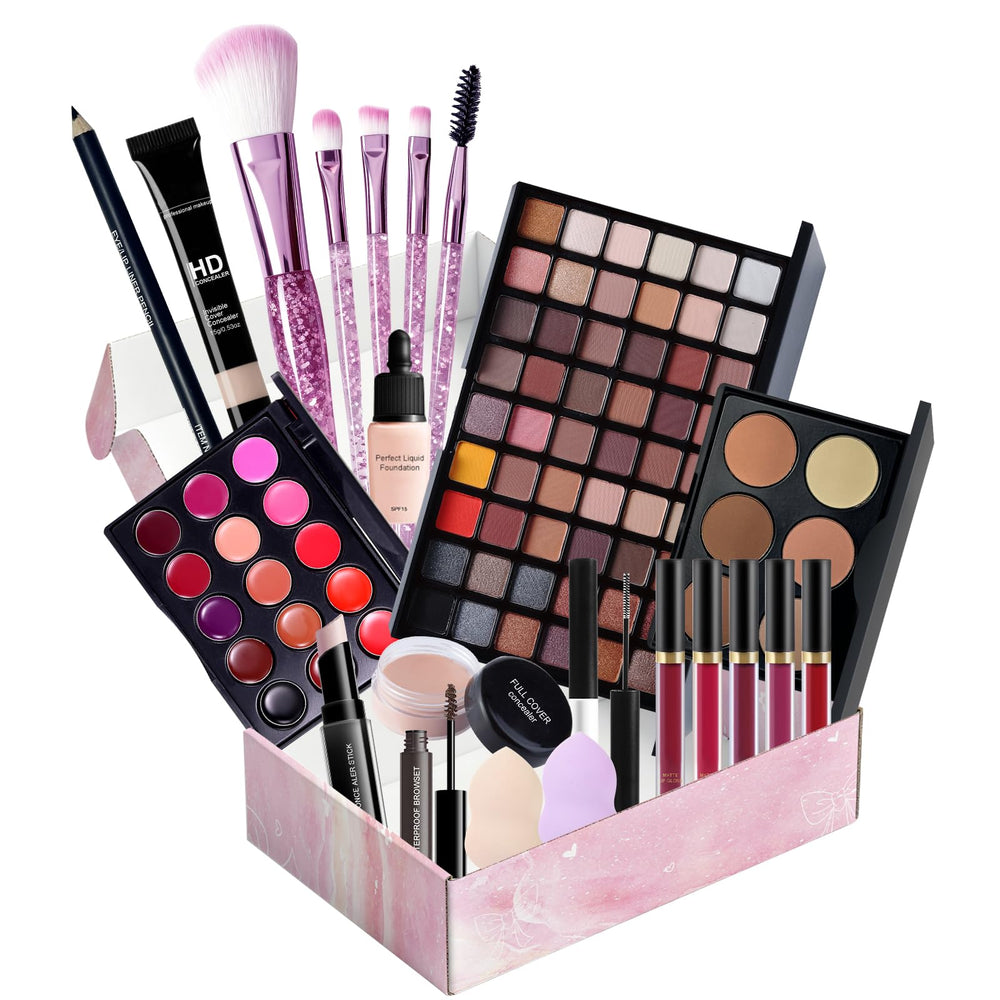 Fynqwor Maquillaje Kit: caja regalo lista para regalar.