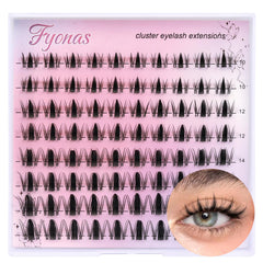 Pestañas Fyonas manga clusters espigas para look voluminoso y natural.