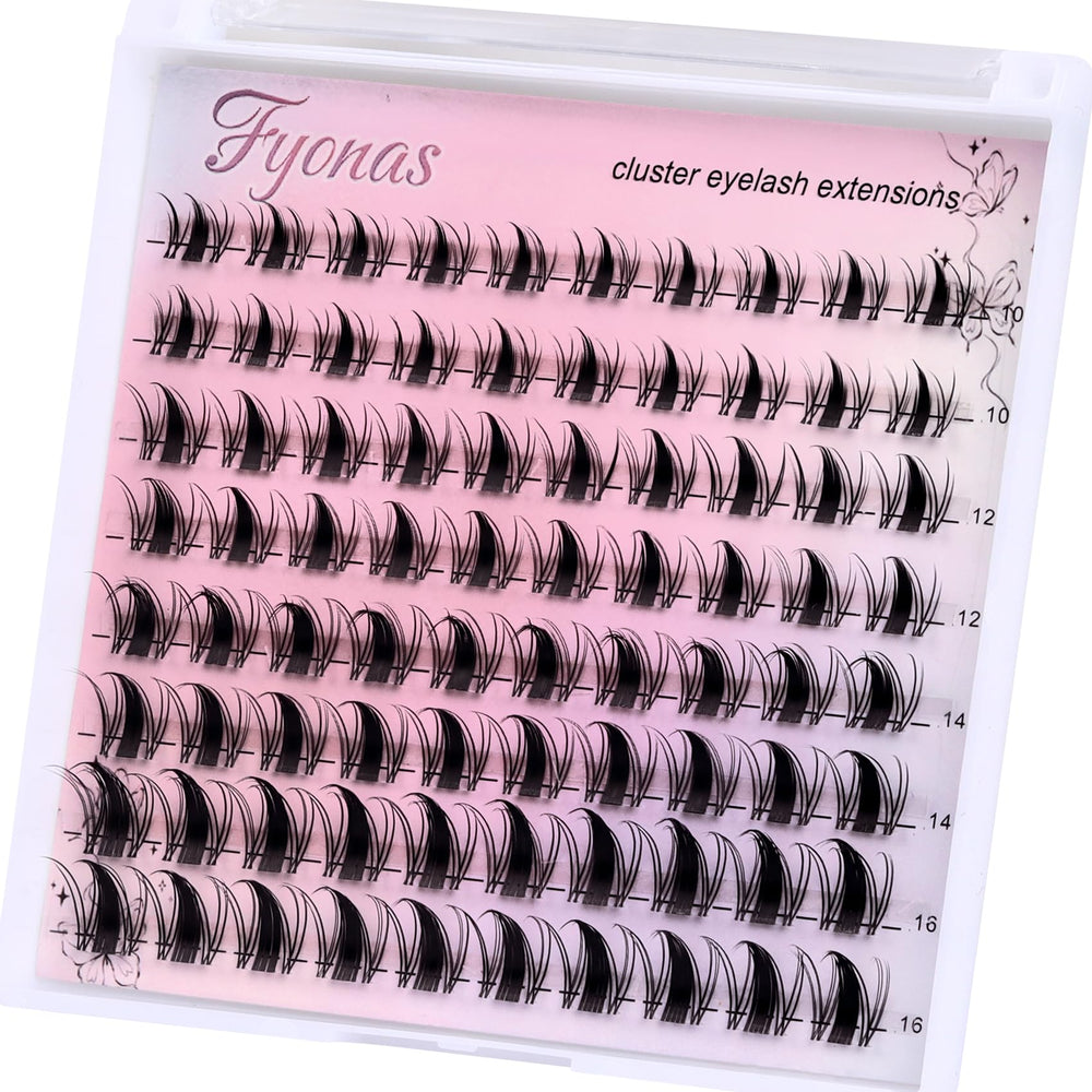 Pestañas Fyonas manga clusters espigas ideal para looks nocturnos y foto.