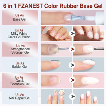 Base de construcción FZANEST con espesor extra, protege uñas naturales.