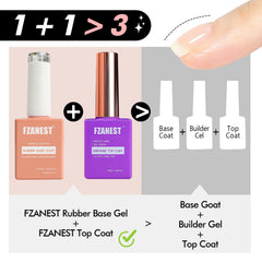 FZANEST gel builder auto nivelante para fortalecer uñas.