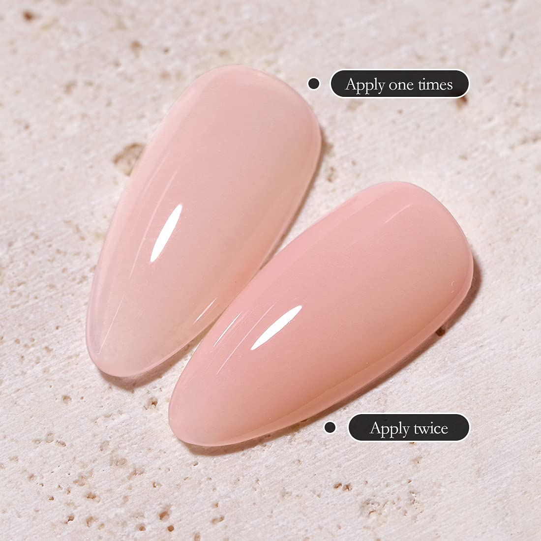 FZANEST Rose Nude Gel, aplicación capa a capa para cobertura ligera y uniforme