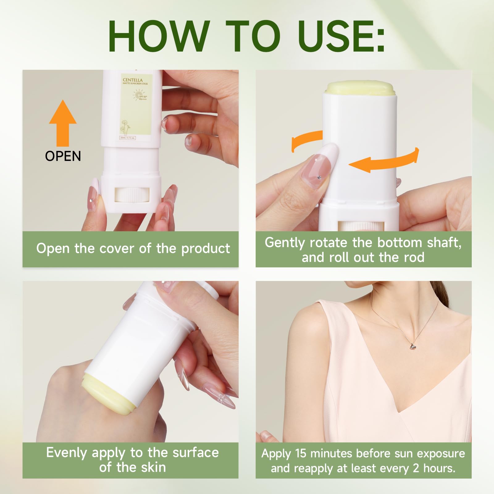 Gaayou Sunscreen Stick para deporte, permanece protector durante ejercicio.