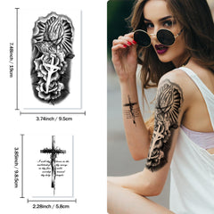 Gabizafia 77 láminas tatuaje ángel dorado, toque espiritual para ocasiones especiales.