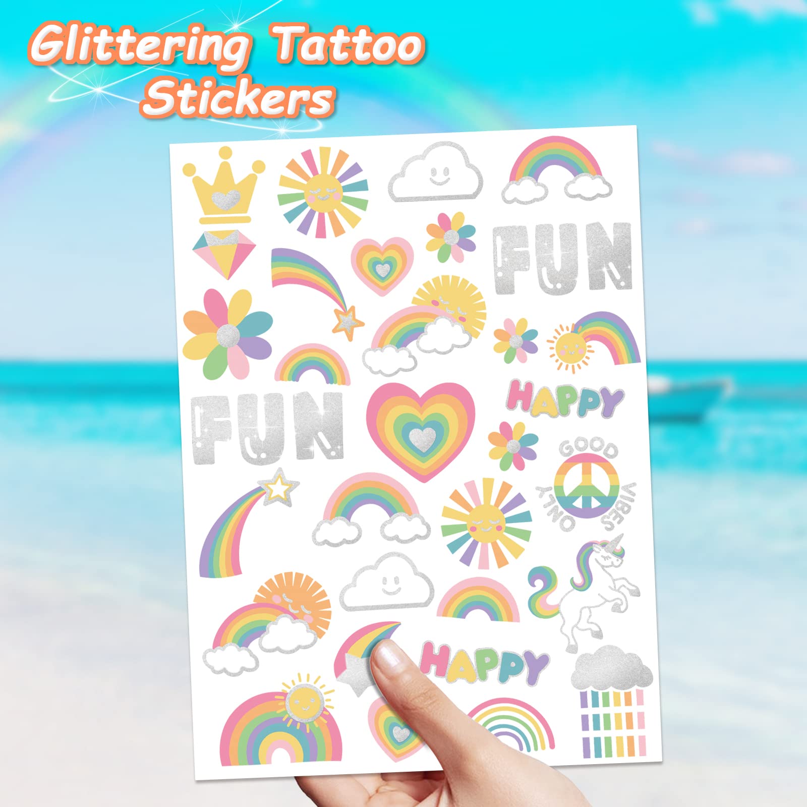 Tatuajes temporales Gabizafia para disfrutar de múltiples diseños brillantes.