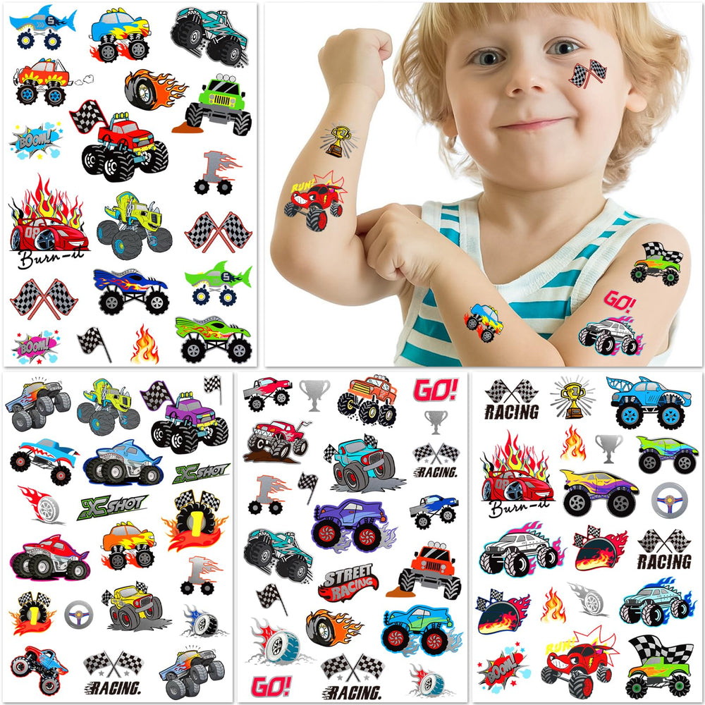 Gabizafia tatuajes Hot Wheels hoja 2, colores brillantes para celebrar
