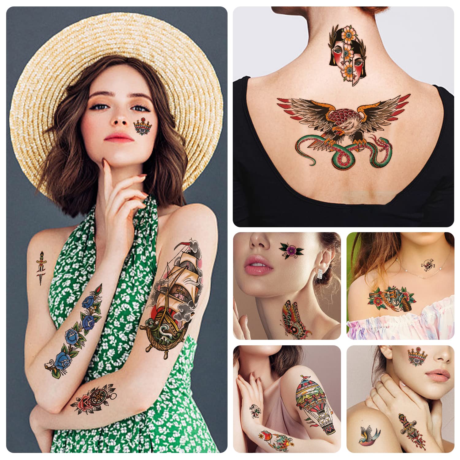 Gabizafia tatuajes temporales con calavera para un estilo atrevido y temporal