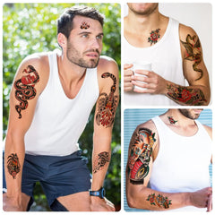 Gabizafia tatuajes temporales de golondrina para un look clásico en brazos