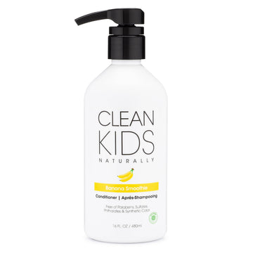Gabriel Cosmetics Condicionador Kids Naturales botella visible con cabello suave