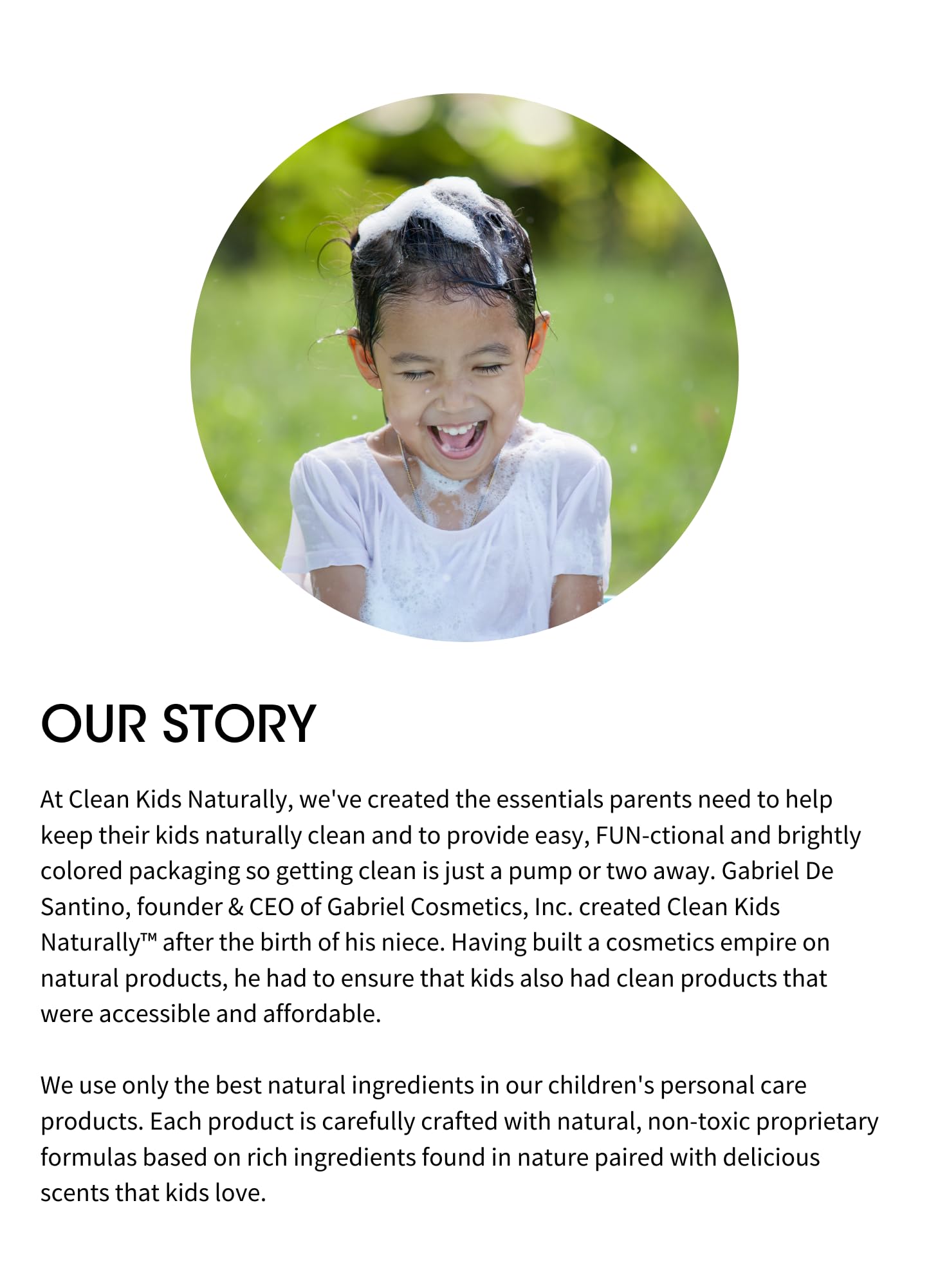 Gabriel Cosmetics Condicionador Kids Naturales brillo suave tras uso