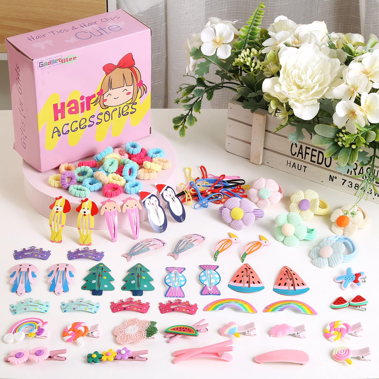 GadgetGlee pinzas florales, fijan peinados con suavidad