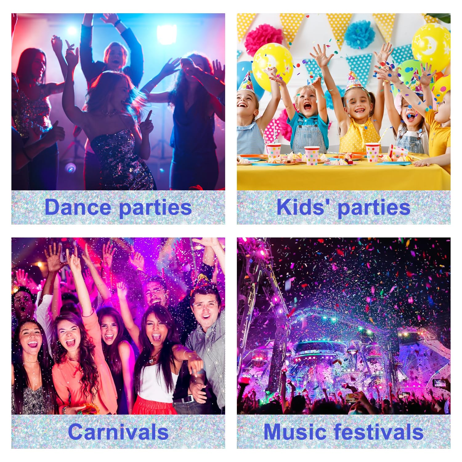 GADMLURY acabado glitter vistoso para noches y eventos