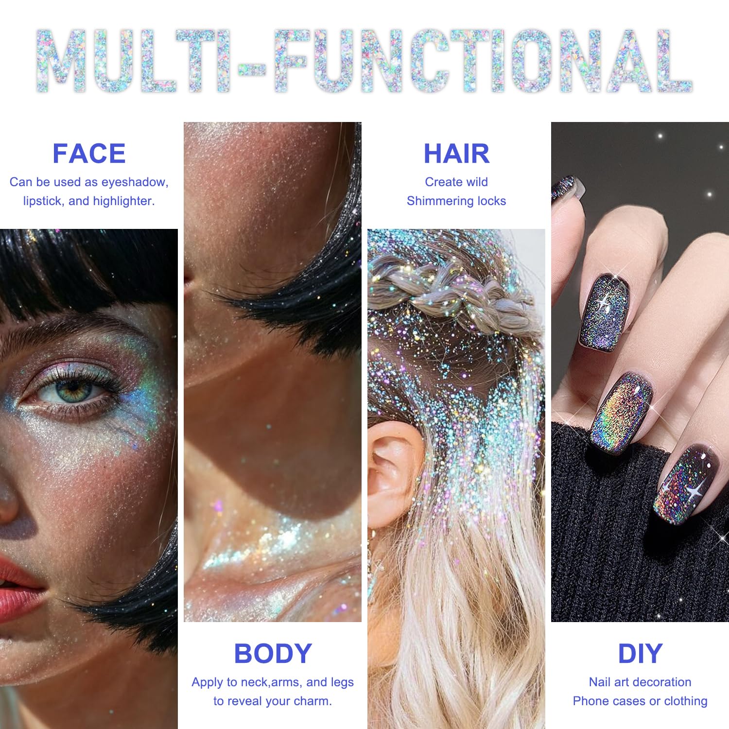GADMLURY glitter para ojos y boca: acentos brillantes y seguros