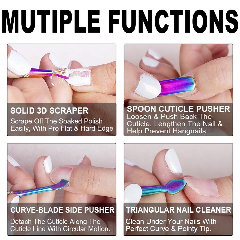 GA&EN raspador gel-residuos cutícula para limpieza suave de la línea de cutícula