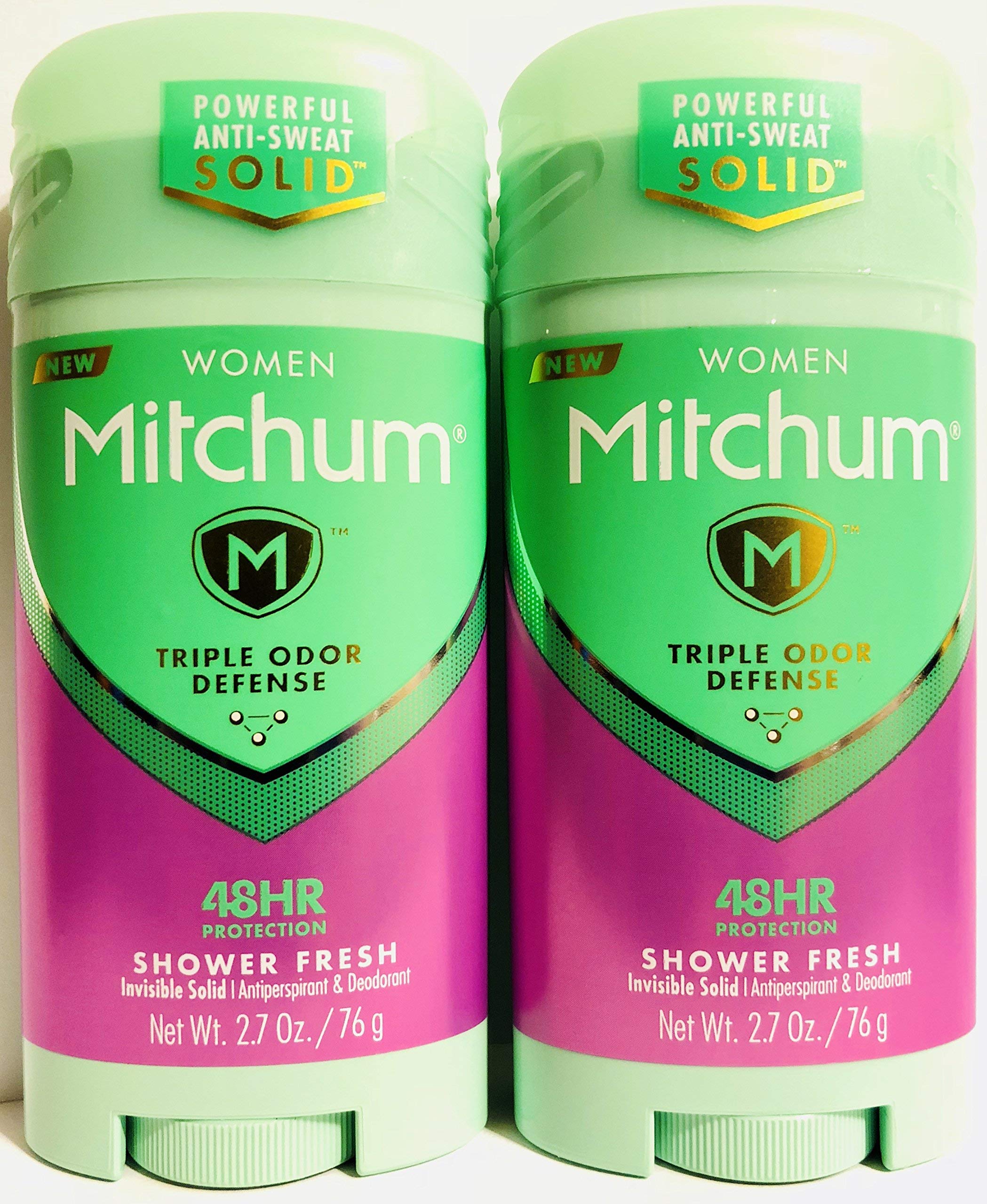 Gafalr Mitchum desodorante para mujer, empaque visible, protección duradera todo el día.