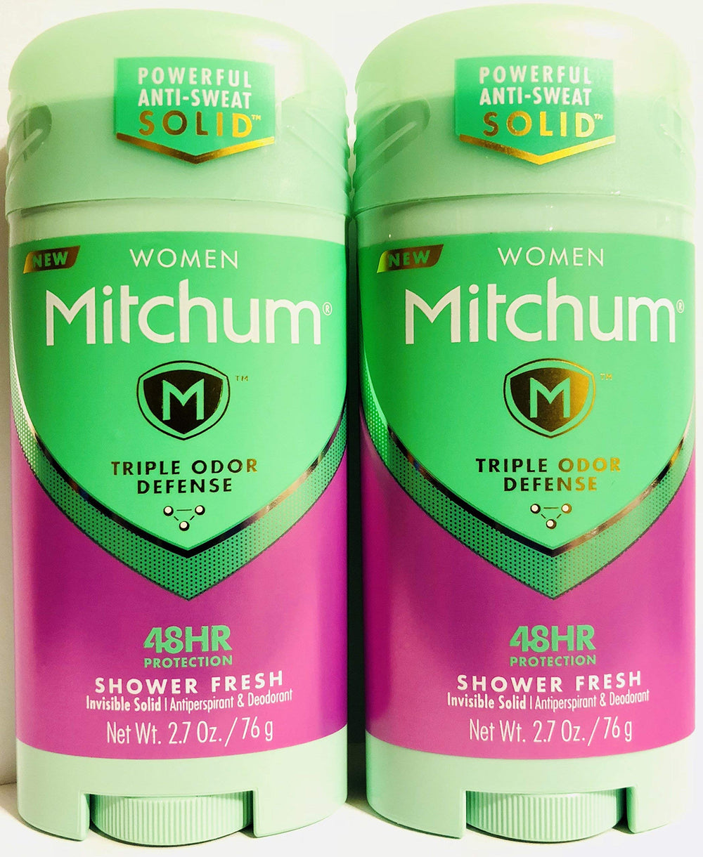 Gafalr Mitchum desodorante para mujer, empaque visible, protección duradera todo el día.
