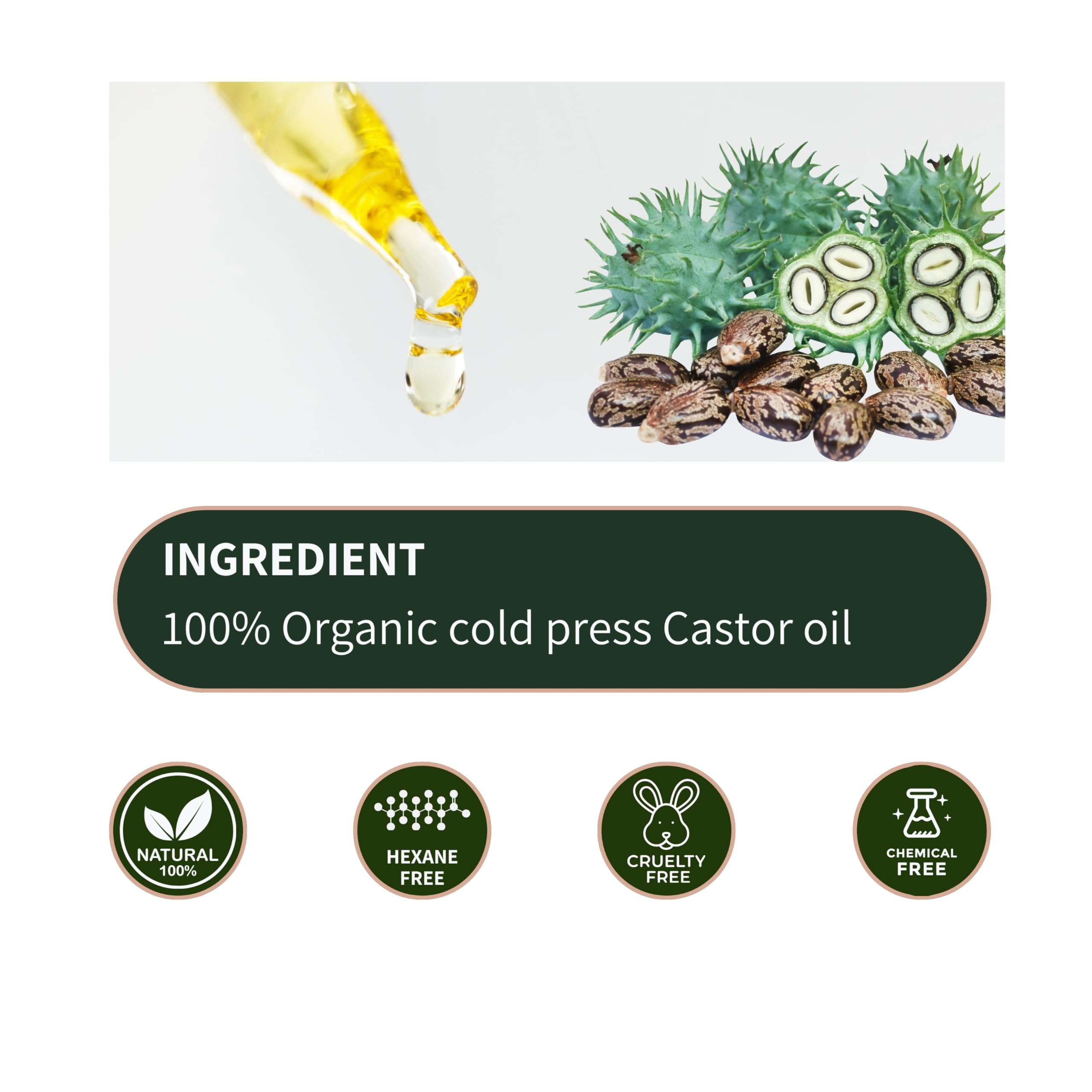GAJACO aceite de ricino cuidado piel manos, hidratación suave