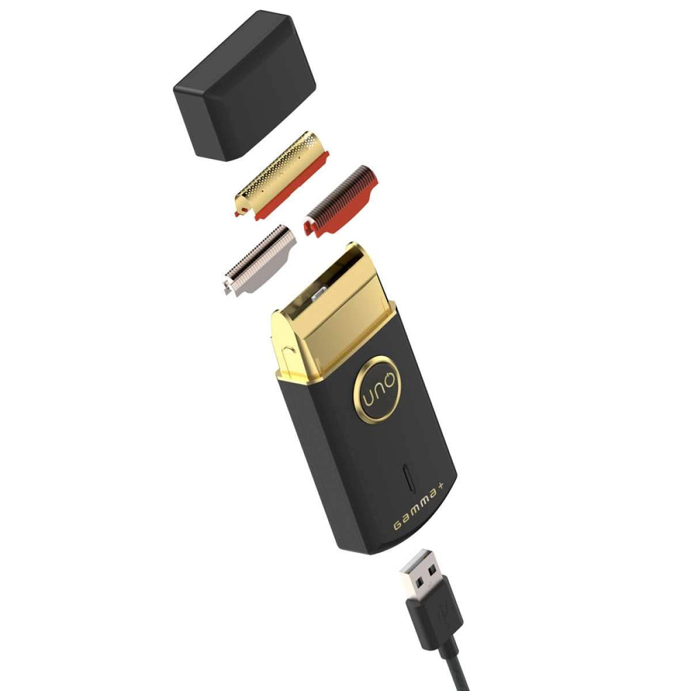 GAMMA+ Uno: Cabezal de foil oro titanio, suave para piel sensible