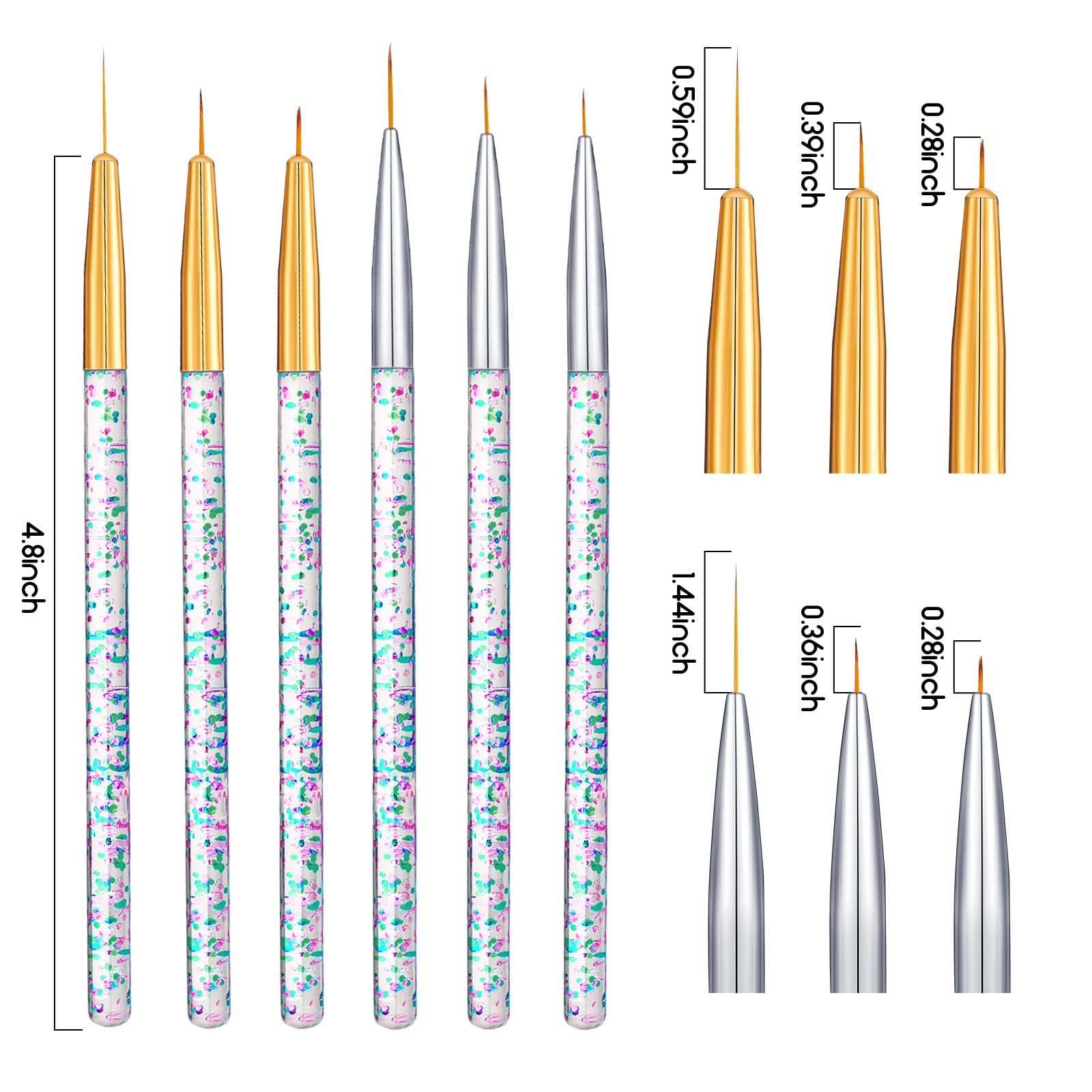 Pincel delineador plano de Gandeer para líneas limpias.