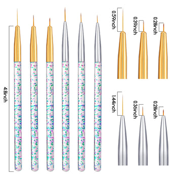 Pincel delineador plano de Gandeer para líneas limpias.