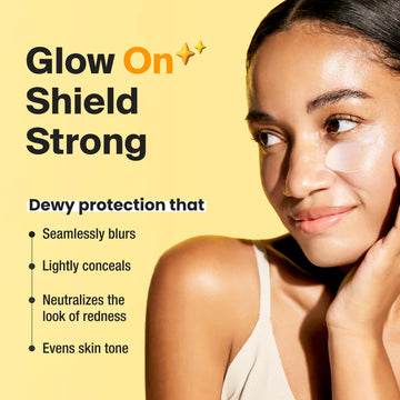 GANGNAM GLOW Day Shield applied on skin demonstrating quick absorption without greasiness.