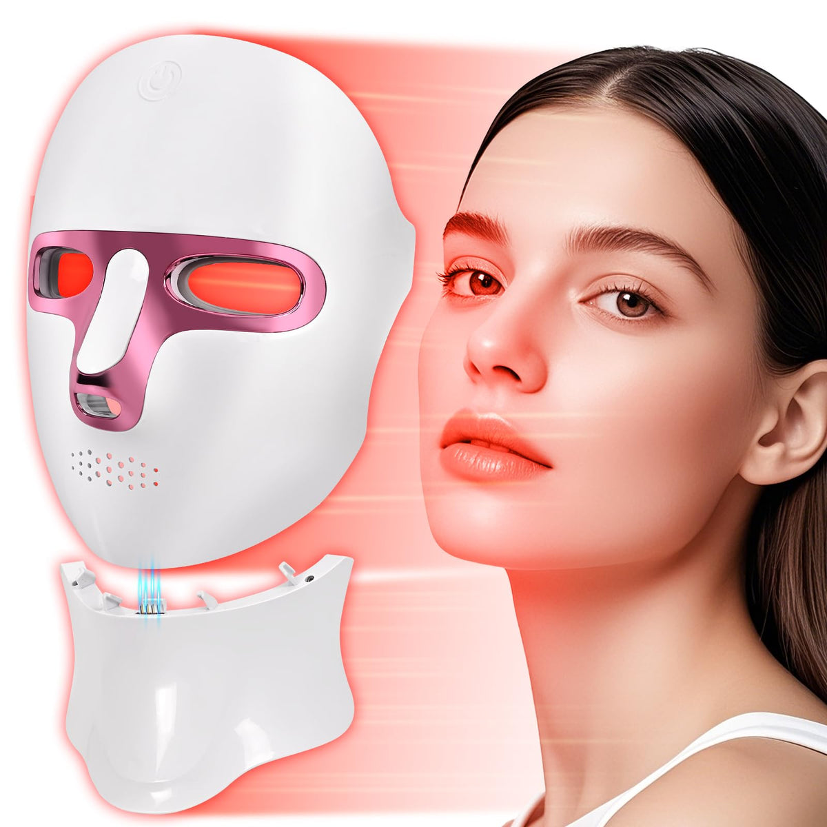 GANOEL máscara luz LED siete colores para rejuvenecer la piel en casa.