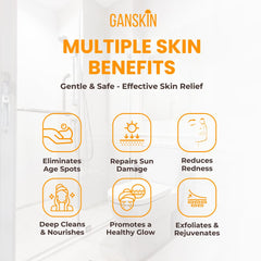 Ducha con gel de cúrcuma Ganskin, enjuague suave para el cuerpo.